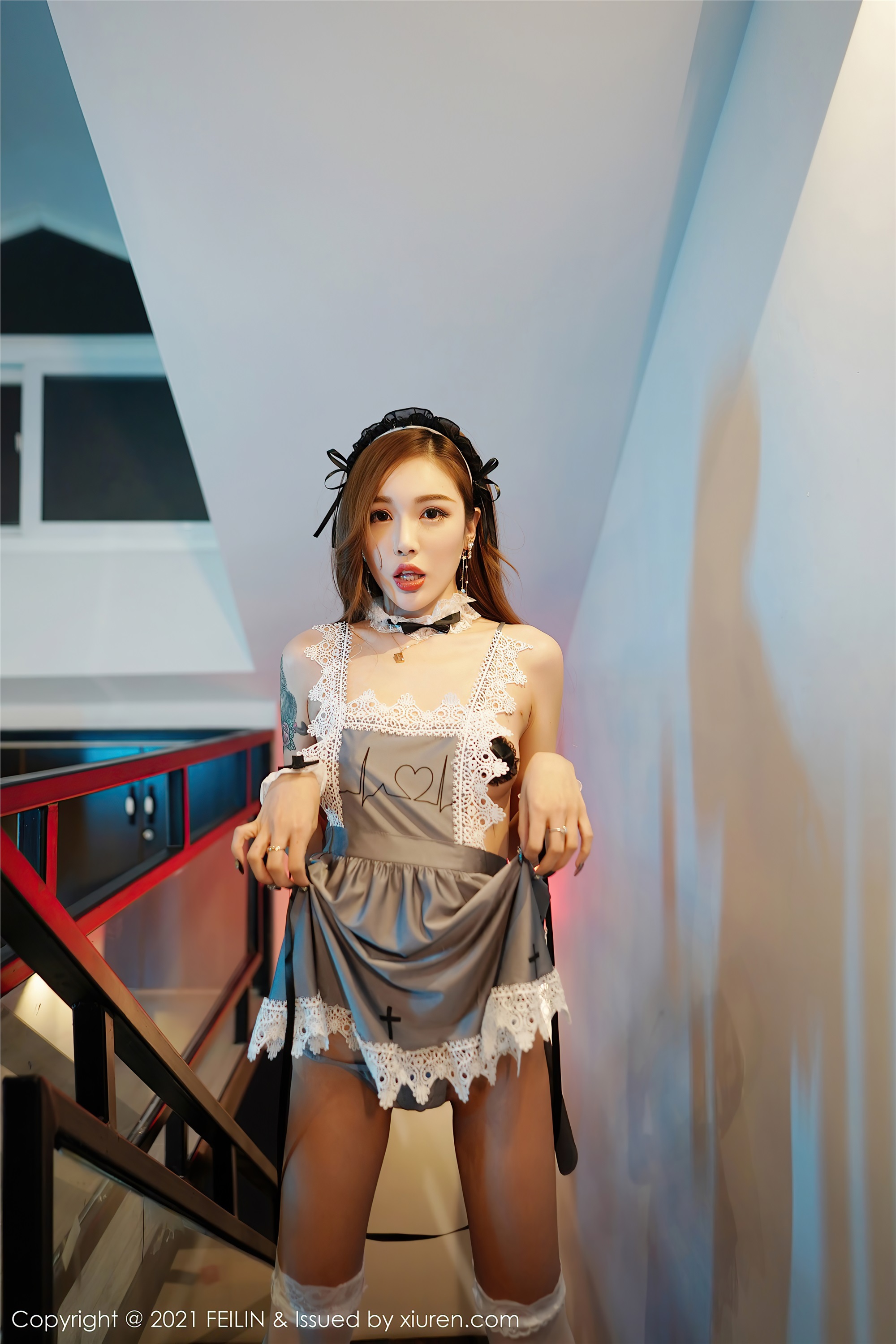 Feilin girl 2021.03.02 Vol.377 MENGNAN maid lace